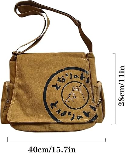 Mayhug Sac à bandoulière en toile, sac à bandoulière pour homme, sac à bandoulière pour homme, grande capacité, sac décontracté, jaune – vue 2