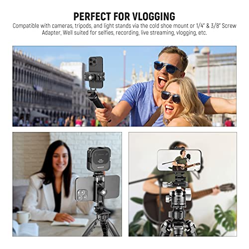 NEEWER Metal Phone Tripod Mount Adapter with Arca QR Base, Cold Shoe - image 8