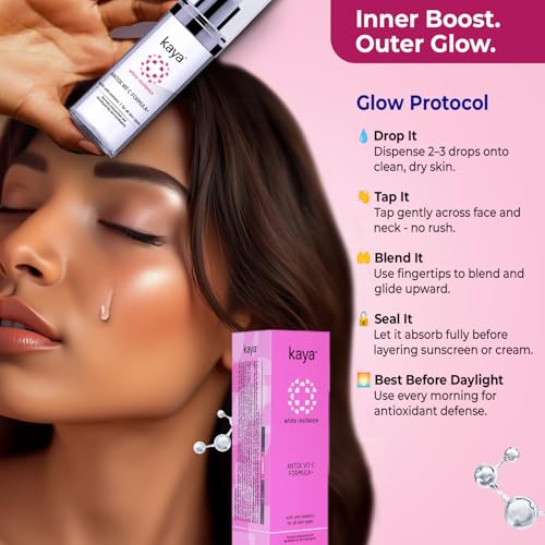 Image of Kaya Antox Vit-C Formula | Vitamin C Face Serum With Anti-Oxidants | Anti Ageing Serum | For Brighter Skin | All Skin Types | 30ml