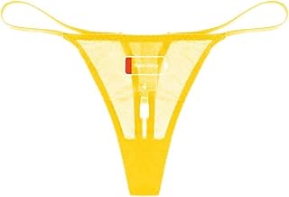 CHOUBAGUAI Ropa interior para mujer, ligera, transpirable, malla ultrafina, color amarillo, talla XL