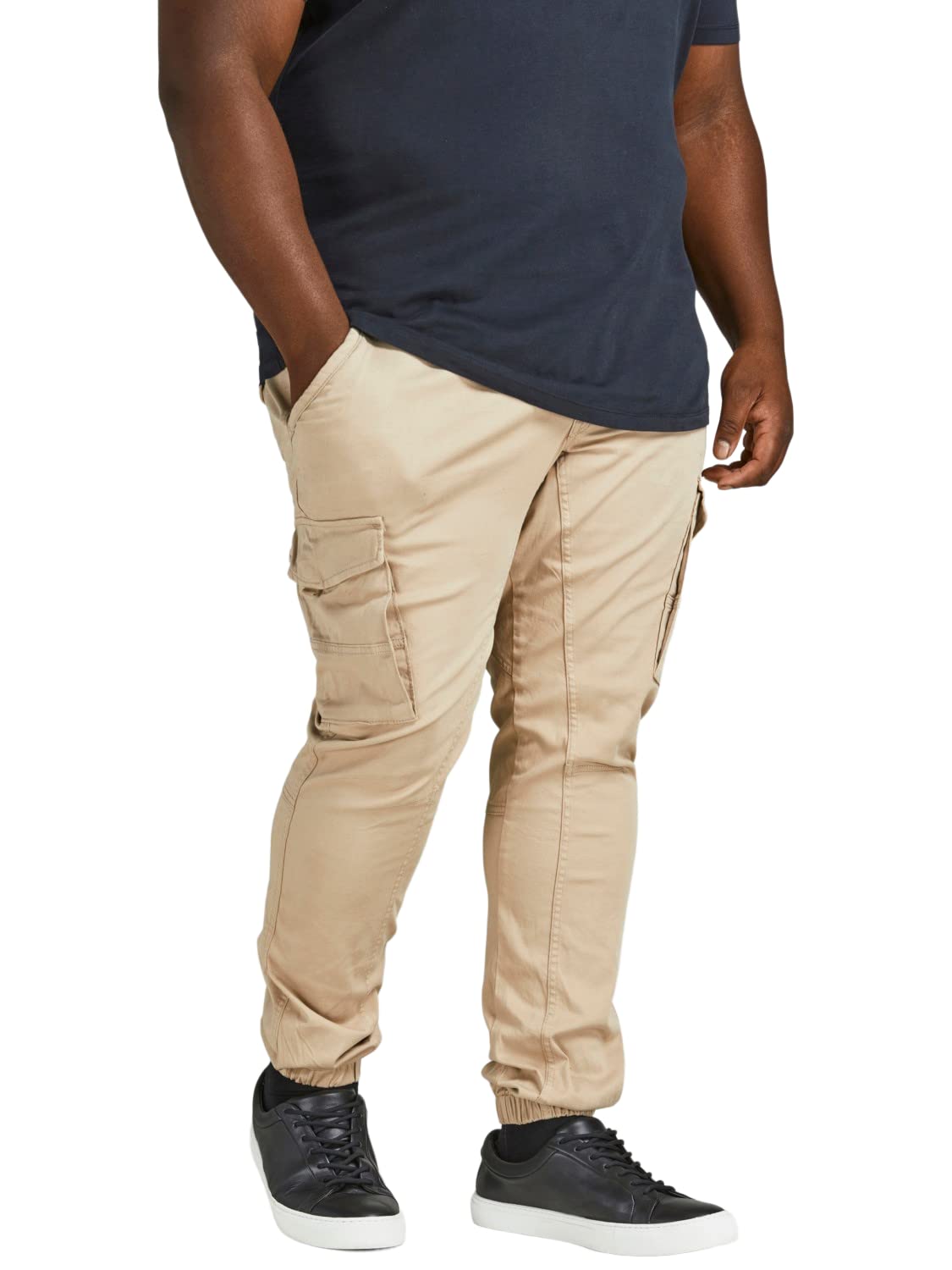 Jack & Jones Male Chino Trousers Plus Size Slim Tapered Fit Chino Trousers