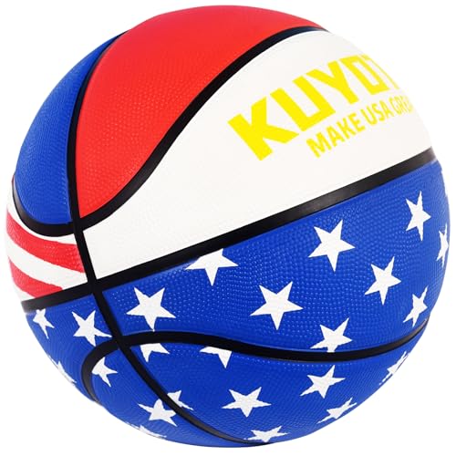 KUYOTQ Kids Toddler Youth Adult Size 3/4/5/6/7 Basketball 22/25.5/27.5/28.5/29.5" Thickened Rubber or Faux Leather Indoor Outdoor Basketball for Boys Girls Womens Mens Basket Ball Gifts 6 Yo