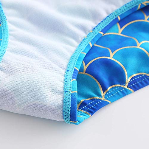 Image of Girls One Piece Swimsuits Hawaiian Ruffle Swimwear Beach Bathing Suit for Summer Vacation
