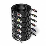 【Breite Kompatibilität】XLR-Kabel sind perfekt kompatibel mit Geräten mit 3-poligen Anschlüssen wie Mikrofonen, Bühnenbeleuchtung, DMX-Lampen, Mischpult, Leistungsverstärker, Studio-Harmonisierer, Lautsprecher, Patchschacht usw.