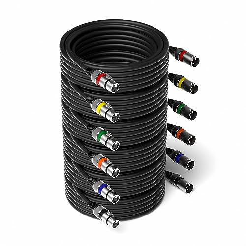 Câble microphone XLR mâle femelle standard 10m lot de 6 cordons symétriques OseTub