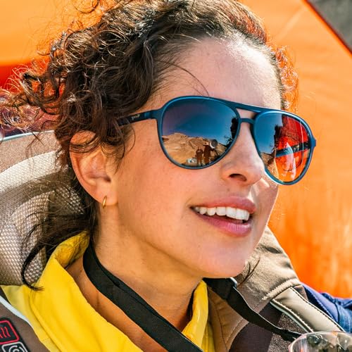 goodr Frequent Skymall Shoppers Polarized Aviator Sunglasses for Men & Women, Large Sized (Mach G), Navy Frame with Amber Gradient Lens, Dark to Light Tint, UV400 Protection, No Slip, No Bounce4