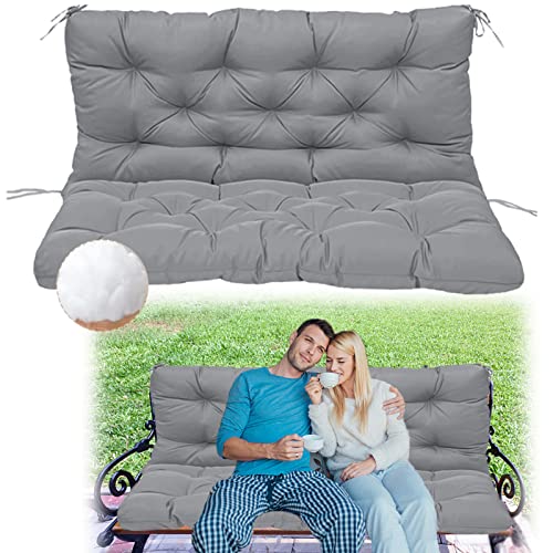 Coussin de rechange pour balancelle gris clair 3 places avec dossier épais imperméable