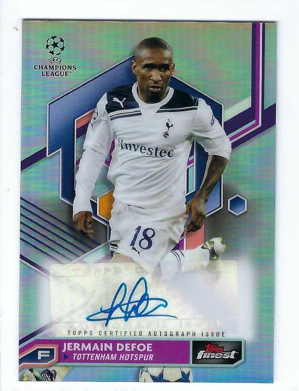 JERMAIN DEFOE 2022-23 Topps Finest UEFA Champions League Club Competitions Soccer AUTOGRAPH Card #A-JD England Tottenham Hotspur