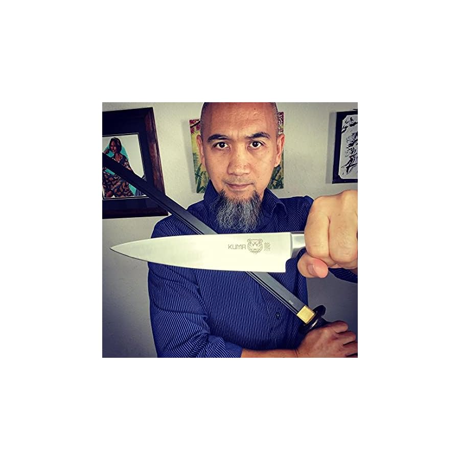 KUMA-Multi-Purpose-Chefs-Knife-Pro-Bolster-Edition-8-Inch-Blade-for-Carving-Slicing-Chopping-Great-Ergonomic-Handle-Professional-Kitchen-Knives KUMA Multi Purpose Chefs Knife - Pro Bolster Edition - 8 Inch Blade for Carving, Slicing & Chopping - Great Ergonomic Handle - Professional Kitchen Knives