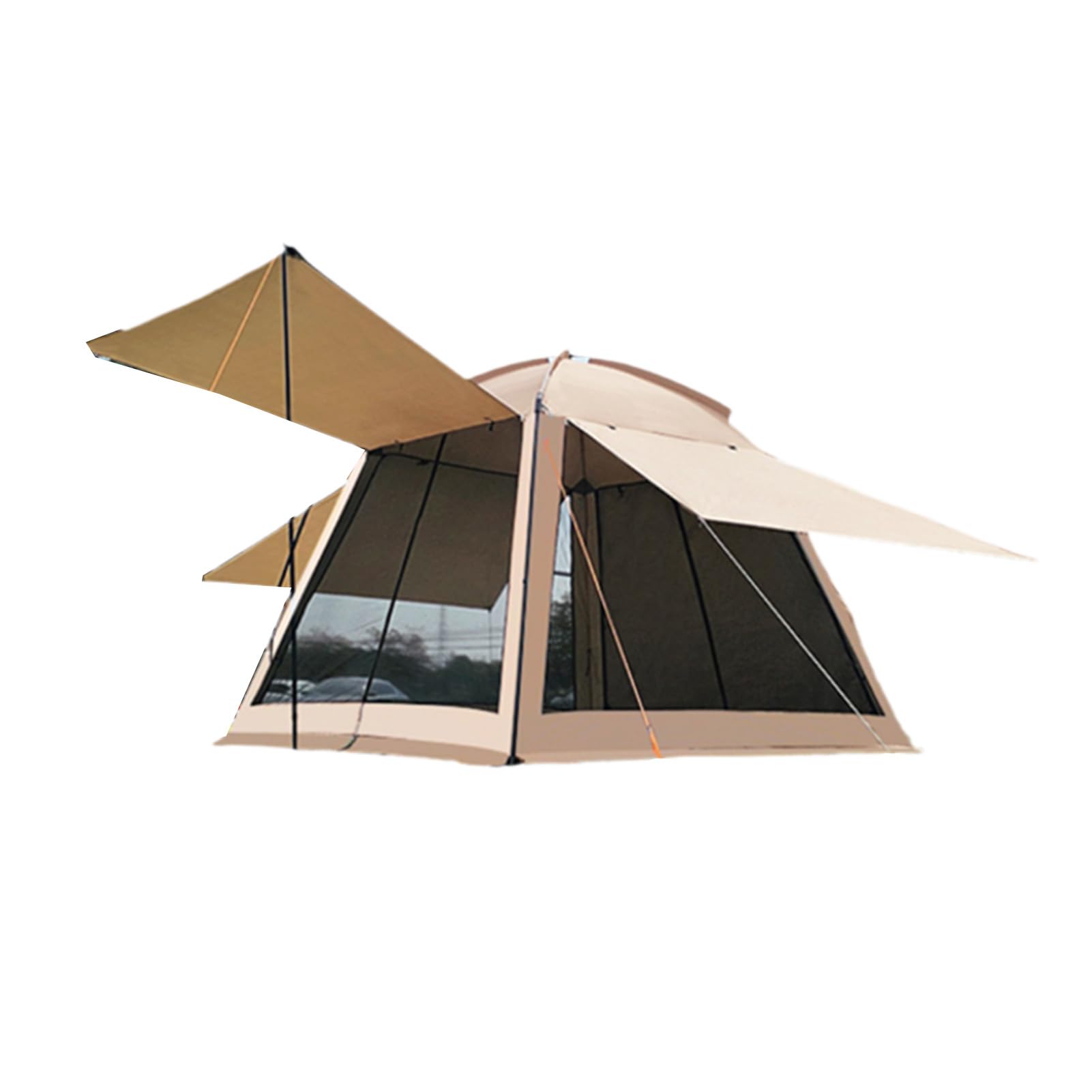 Tenda da campeggio impermeabile, facile da montare, tipo2 | appassionati di campeggio all'aperto, con protezione UV e tendalino parasole.