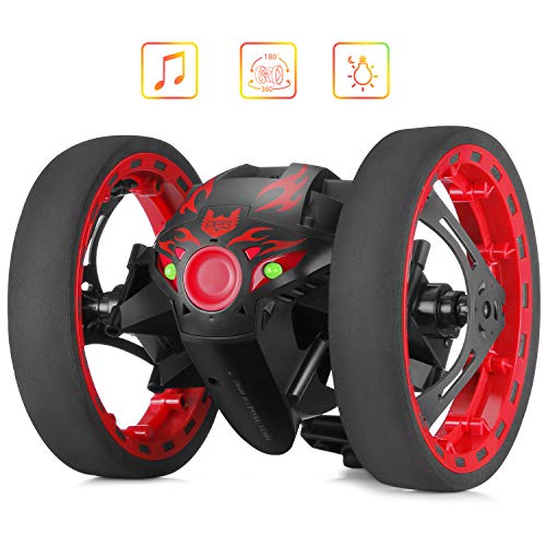 RC Remote Control Jumping Cars - Smartlife 2.4GHz Remote Control Bounce Car Toys with Rechargeable Battery for Boys Girls Birthday Christmas (Black)
