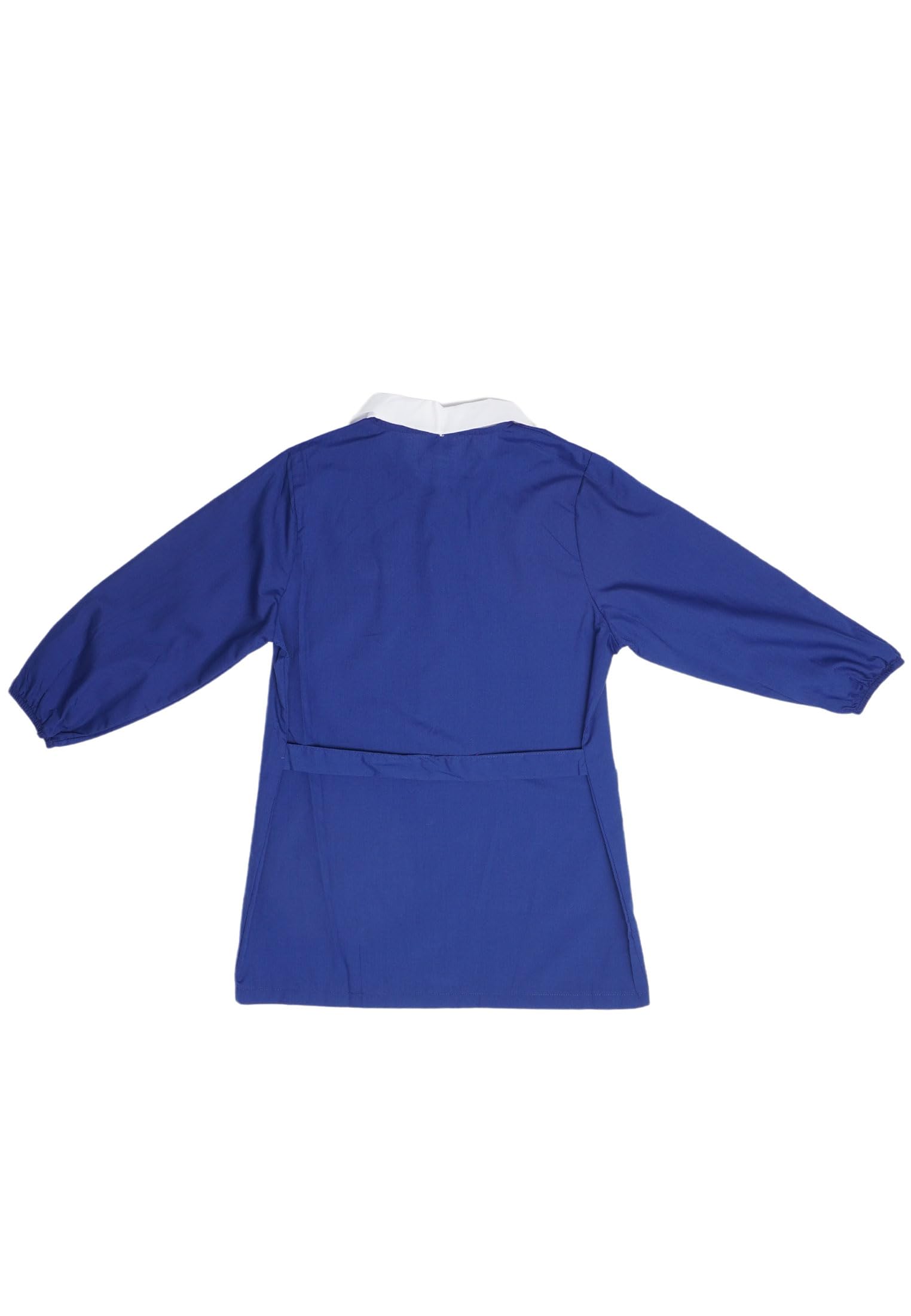 Grembiule Scuola Elementare Bambino Blu Tinta Unita 7-15 Anni con Fantasia Grembiule Bambino con Bottoni O Zip