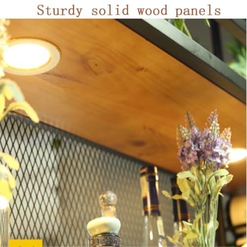 Porte-bouteilles mural industriel avec LED pour illuminer vos verres - 3