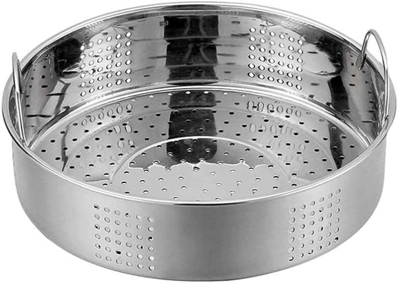 UPKOCH Stainless Steel Steamer Basket 10.62 Inch Food Steamer Grid with Dual Handles Multi-Vent Design for Dumplings Buns and Vegetables Kitchen Cookware Insert