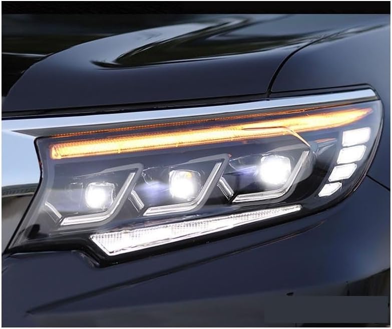 LED Headlight DRL LED Automobile Accessories Compatible With Toyota Land Cruiser Prado 2018 Headlights Prado