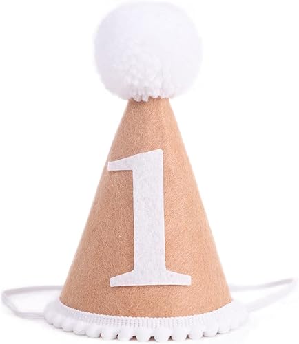 Sombrero de fiesta de primer cumpleaños para bebé, hecho a mano, de lana para niños, accesorios de cabina de fotos, telón de fondo, aplastamiento de