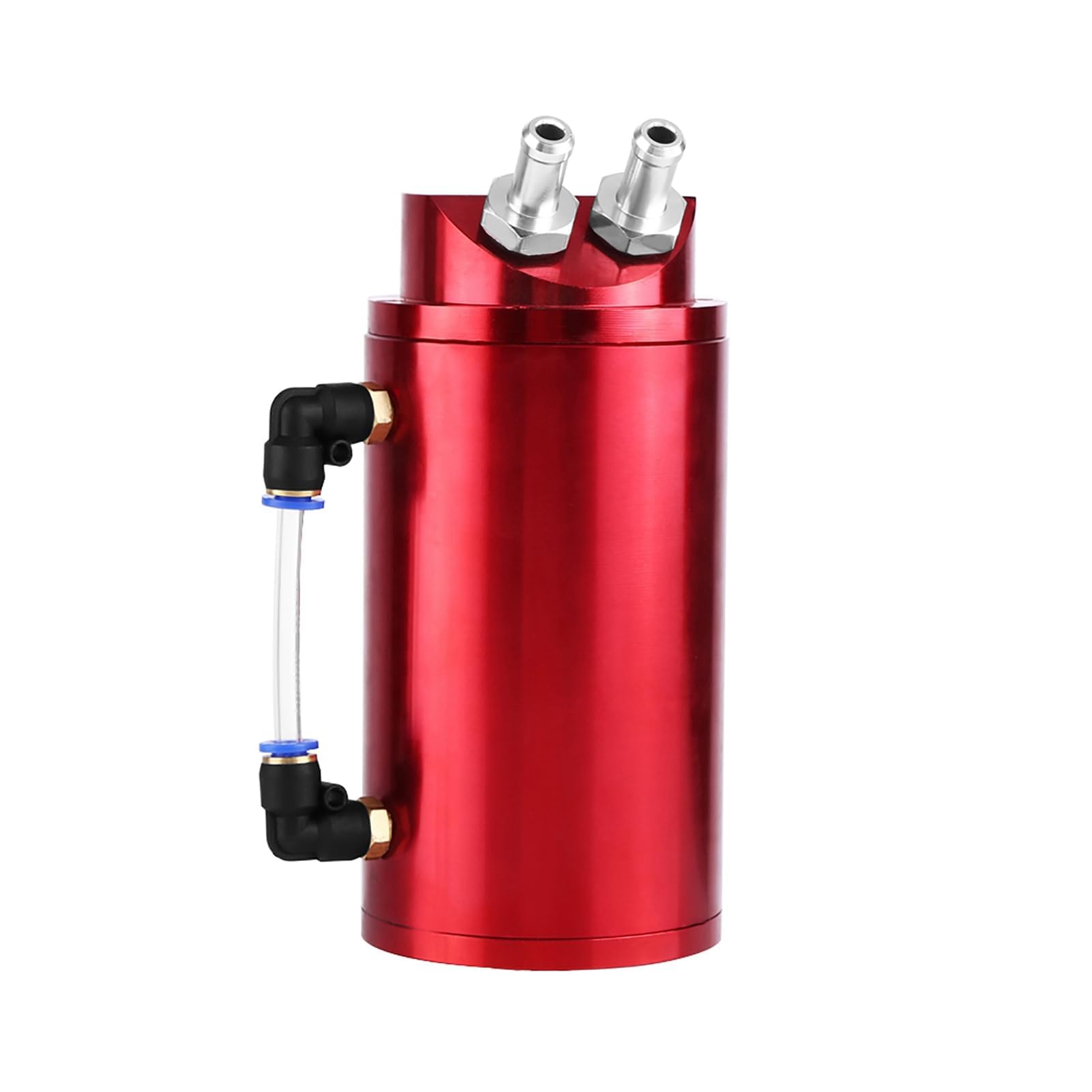 Réservoir de collecte d'huile en aluminium universel pour voiture avec raccords de tuyau de 10 et 15 mm