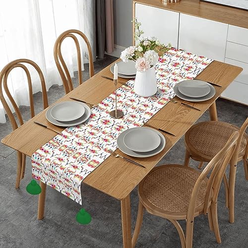 Chemin de table de Noël bohème bull skull 152 cm chic - 2