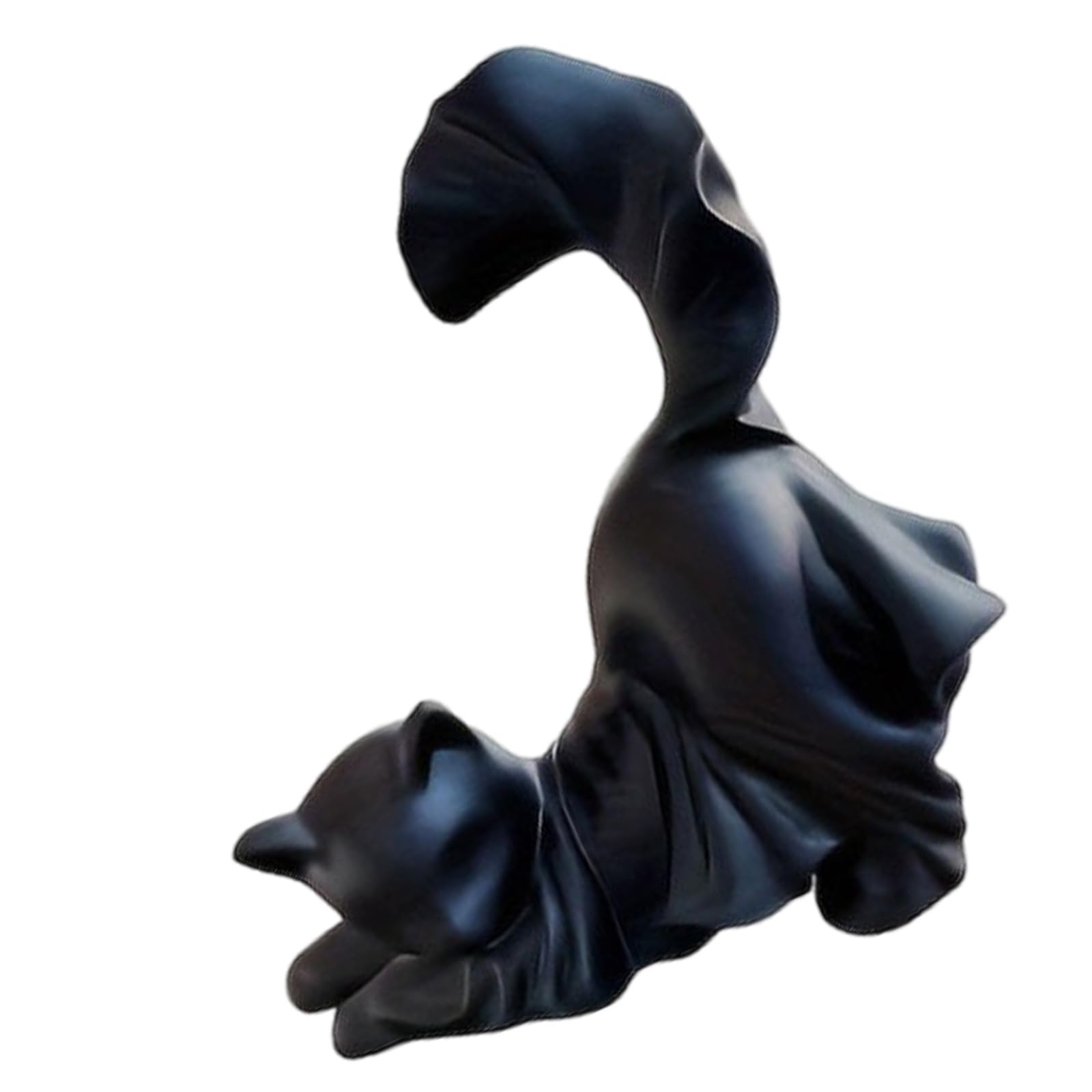 Kalttoy Halloween Animal Sculpture Ghostly Kitten Figurine Resin Statue for Halloween Decoration Indoor and Outdoor Display Resin Kitten Statue