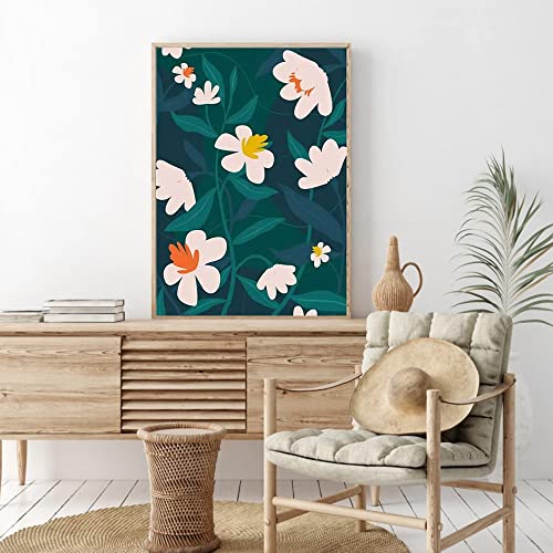 Cupmod 6 Pack Paint By Numbers For Kids And Adults- Diy Acrylic Painting Paint By Numbers Kits On Canvas Without Frame, Simple Flower Oil Painting For Home Wall Decor 12X16Inch #TOP2