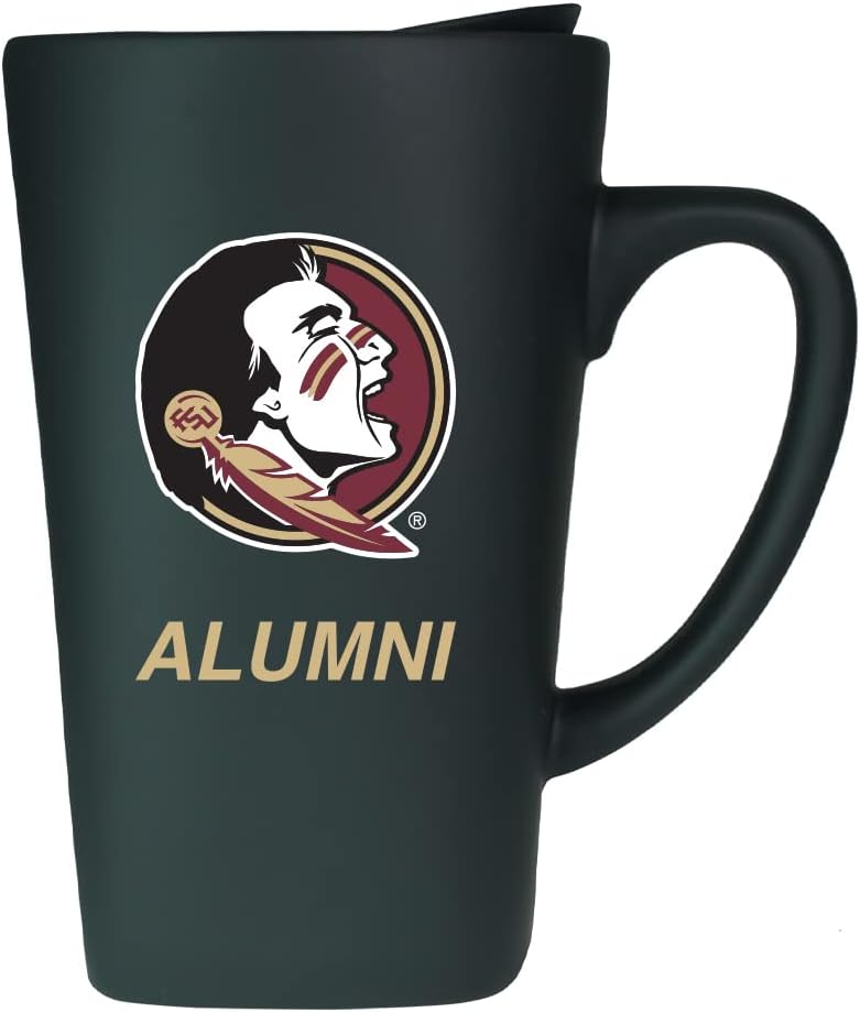 Florida State University Alumni 16oz Soft Touch Ceramic Travel Mug with Lid - Black