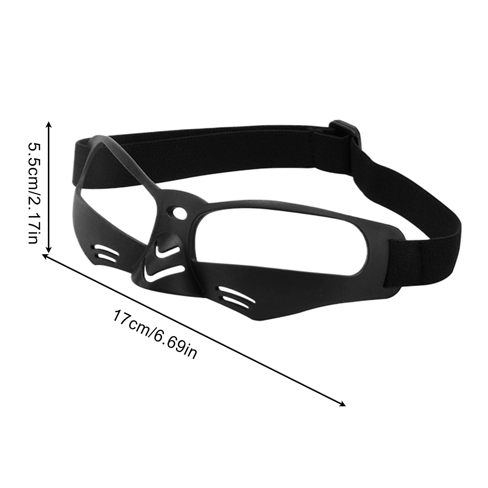 Basketball Goggles, Dribbling Glasses, Vision Training Aid, TPU, 6.69x2.17 In, Black, 1 Pair