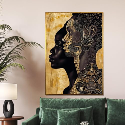 Peinture abstraite silhouette pour decoration de chambre adulte