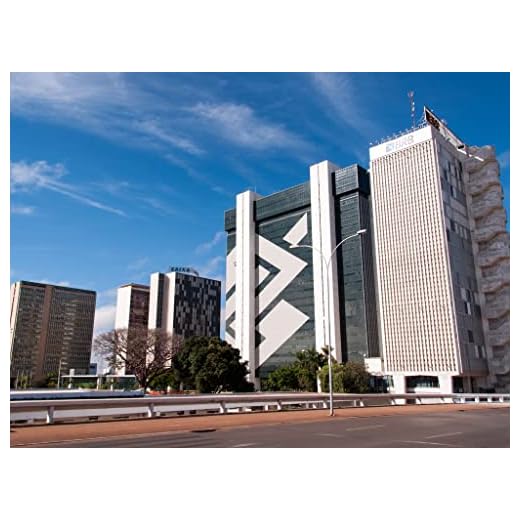 Lais Poster byggnad av den södra banksektorn i staden Brasilia, Brasilien A2