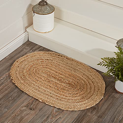 Tapete oval de yute 20x30 pulgadas miniatura 1