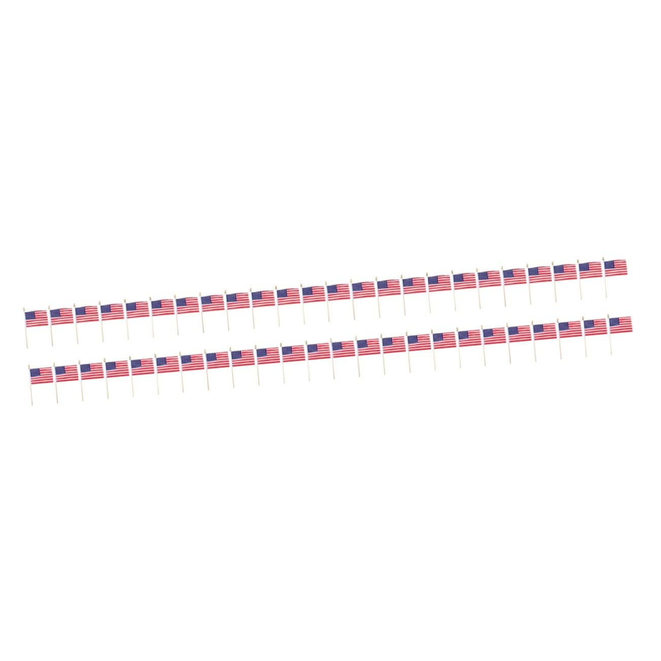 Petits Drapeaux Américains à Main pour Éviter les Accessoires Fragiles en Fête | Lot de 48