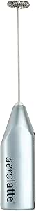 Aerolatte Steam-Free Milk Frother, Satin Finish, 18/8 Stainless Steel Whisk, BPA-Free Plastic Housing, Batteries Included