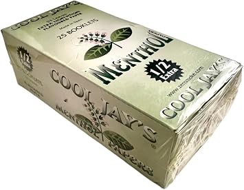 Cool Jays Menthol Rolling Papers 24 Packs Sealed Box 1/2 Extra