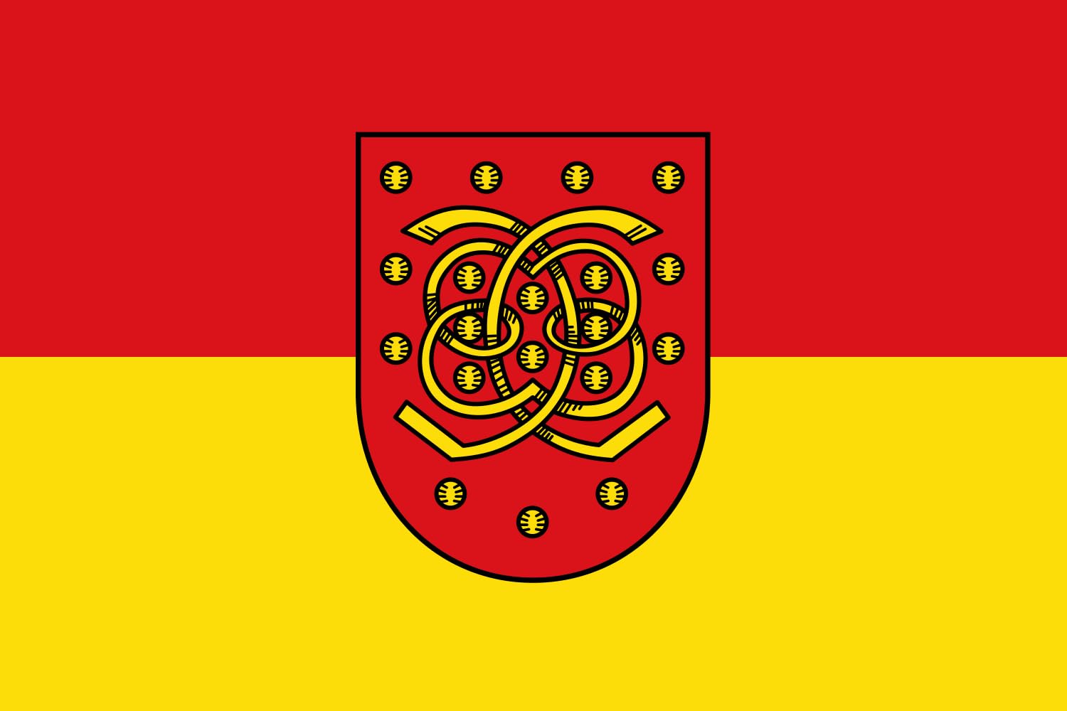 Drapeau Large Bad Bentheim de 1.35m² : grand pavillon de paysage pour mât extérieur