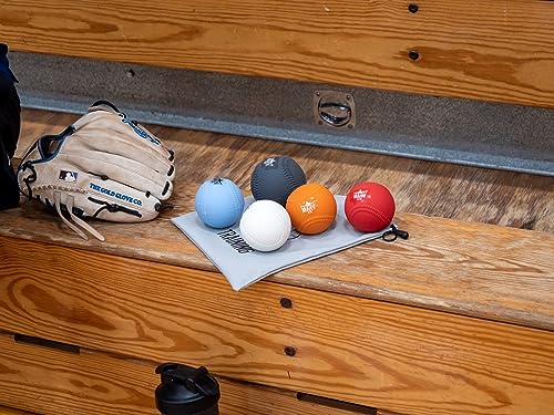Marv Balls - Velo Set (Soft Shell Plyo Baseball) Original Plyo With Seams Velocity Development Set - 5 Weighted Baseballs #TOP1