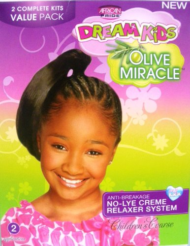 African Pride Dream Kids Olive Miracle Relaxer Kit Coarse 2 Application