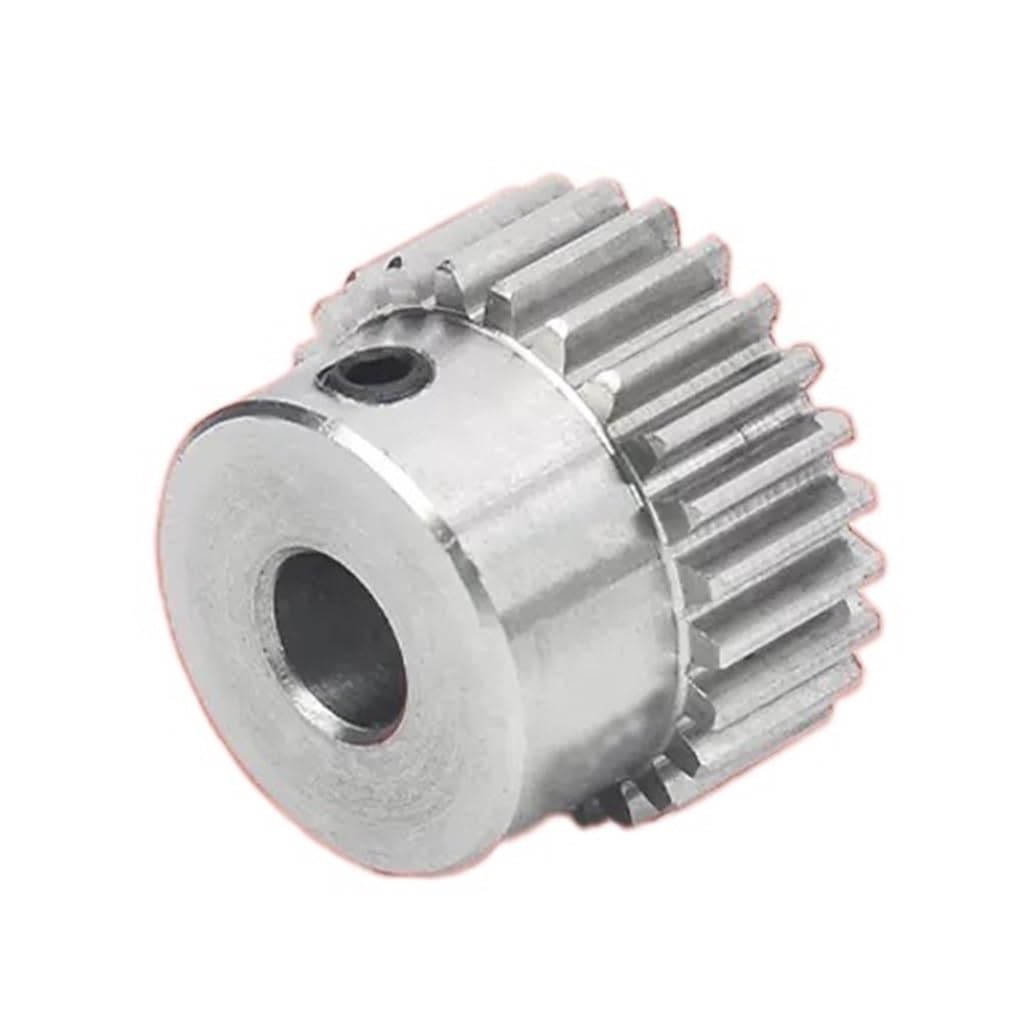 Cylindrical Drive 1pcs 0.7 Module 23 Teeth Aluminium Alloy Gear 0.7M 23T Spur Gear with Step 17.5mm Diameter Straight Cylindrical Gear Rack Machinery(6.35mm)
