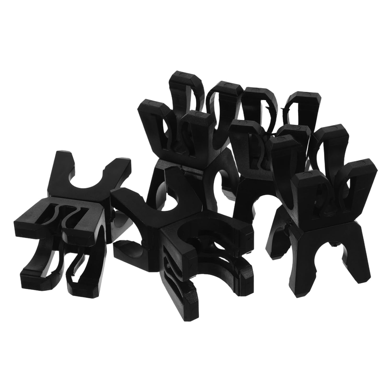 Fitfix® Soccer Agility Pole Clips Buckle for Soccer Training Quick Attachment Sign Rod Connectors for Practice and Field Marking Pack of 10 | 25 mm multifunctional pole plastic connector-image-4