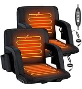 Sportneer Heated Stadium Seat: 3 Heated Modes Stadium Seats with Backs 6 Reclining Positions Stad...