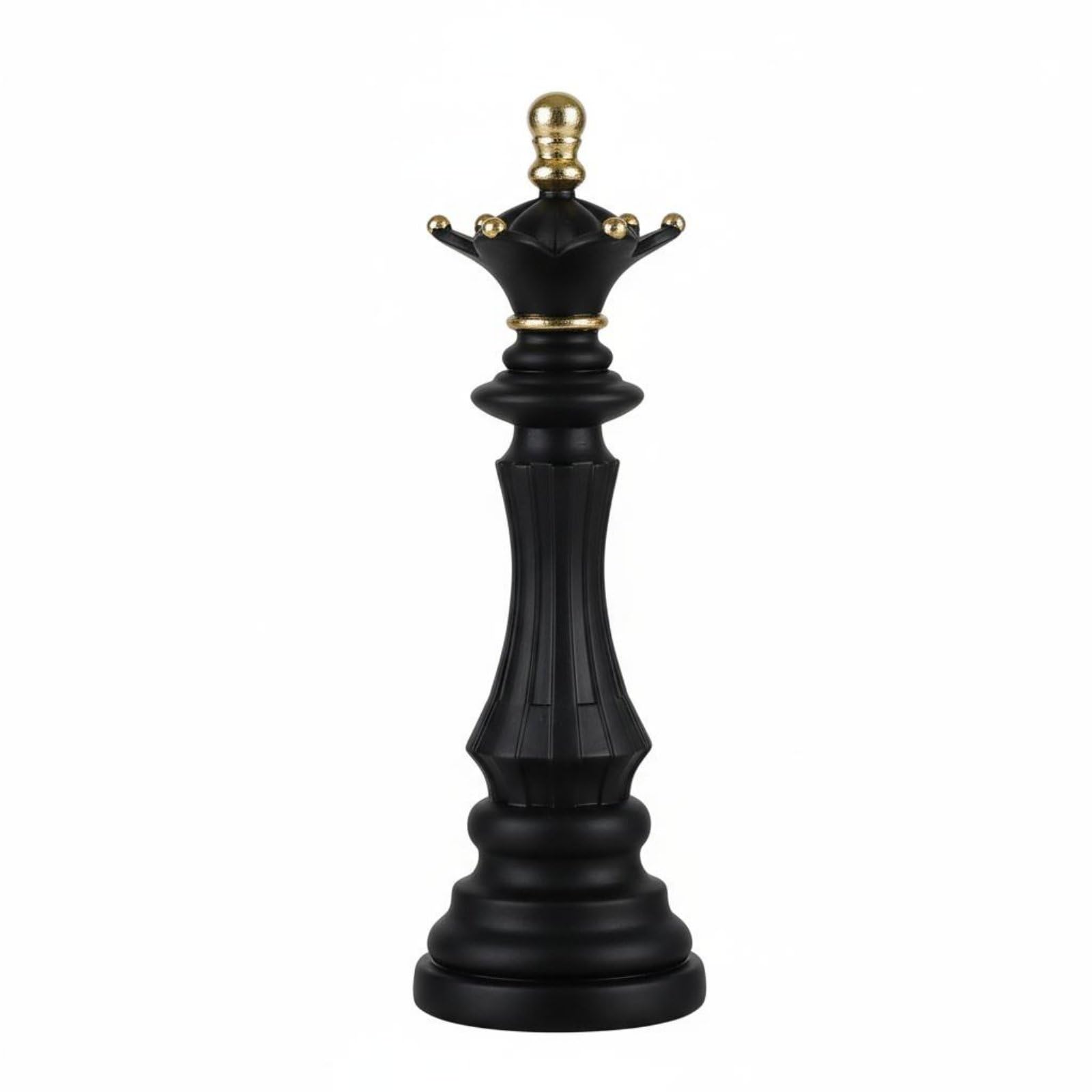Resin Chess Piece Decor Fine Craftsmanship Resin Chess Figurine King Queen Horseman Sculpture Elegant Design Collectible, Black, Queen-image-38