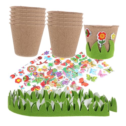 SUPVOX 3 Set Coppa della piantina di polpa vasi da vivaio partenza del Seme vivaio Chiaro Tazza vasi per piantare Piante Vaso per Piante in Carta per Il Fai da Te