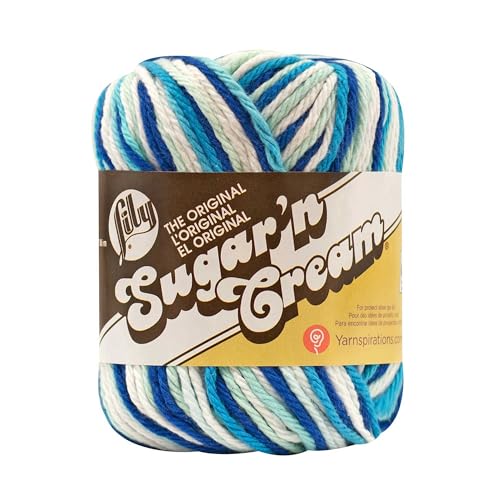 Lily Sugar 'N Cream The Original Ombre Yarn, 2oz, Gauge 4 Medium, 100% Cotton, Hippi - Machine Wash & Dry
