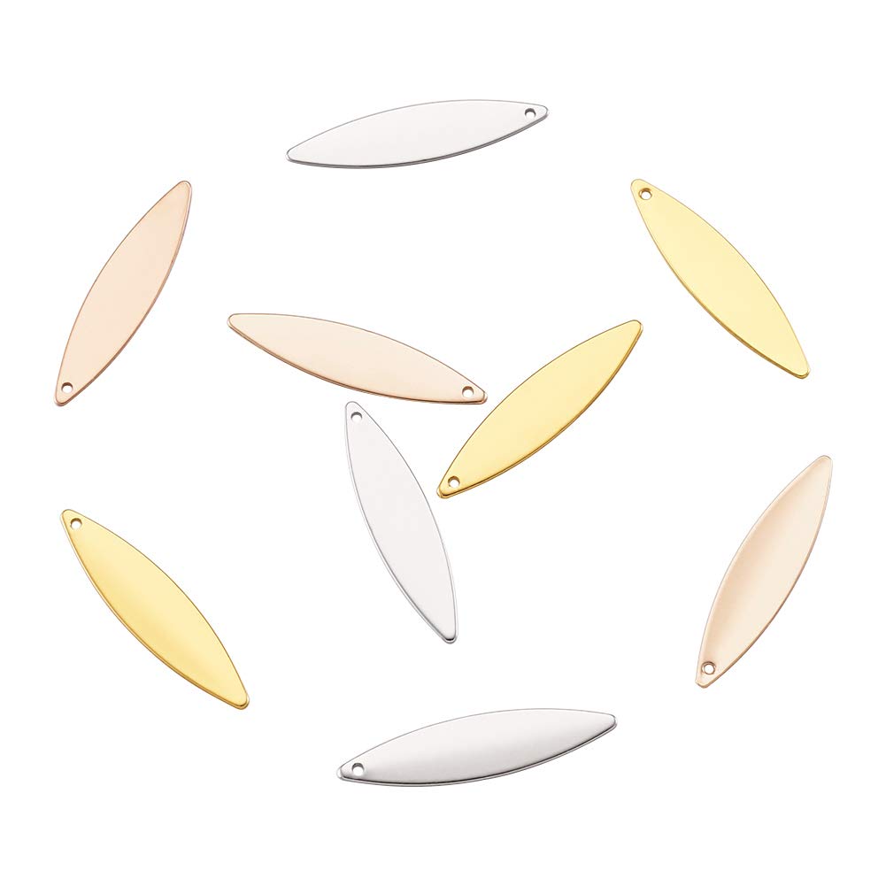 KISSITTY 24pcs 3 Color Horse Eyes Blank Stamping Tag 1.16