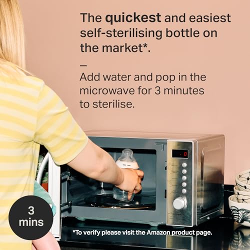 Tommee Tippee Advanced Anti-Colic Baby Bottles for 0m+, Pack of 3 260ml Baby Bottles, with Slow Flow Breast-Like Teat for a Natural Latch, Self-Sterilising and BPA Free, Baby Feeding Essentials - Image 6