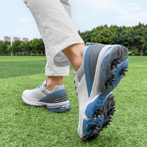 Image of Spikes Golf Shoes Men Training Golf Sneakers Comfortable Walking Footwears for Golfers
