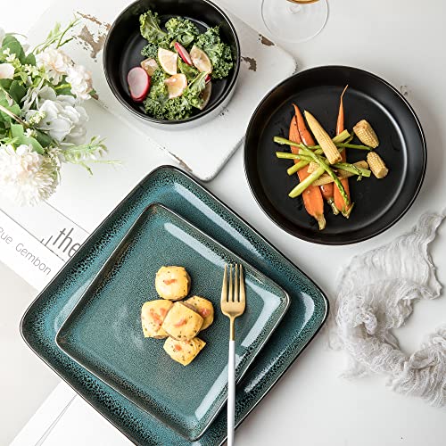 Arora 497248 Flackar Square Stoneware Dinnerware Set For 4, Dinner Plates, Side Plates, Cereal Bowls, Mugs thumb #3