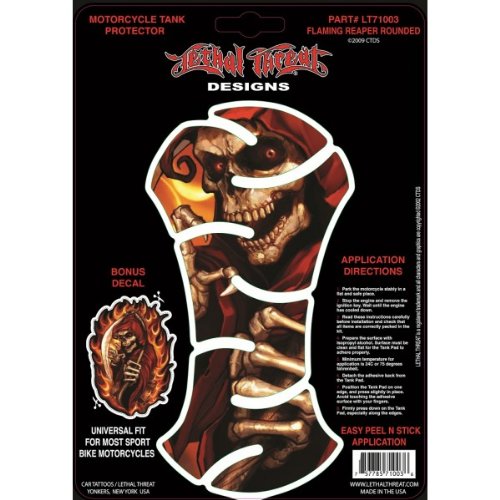 Lethal ThreatLT71003 Tank Protector (Flaming Reaper)