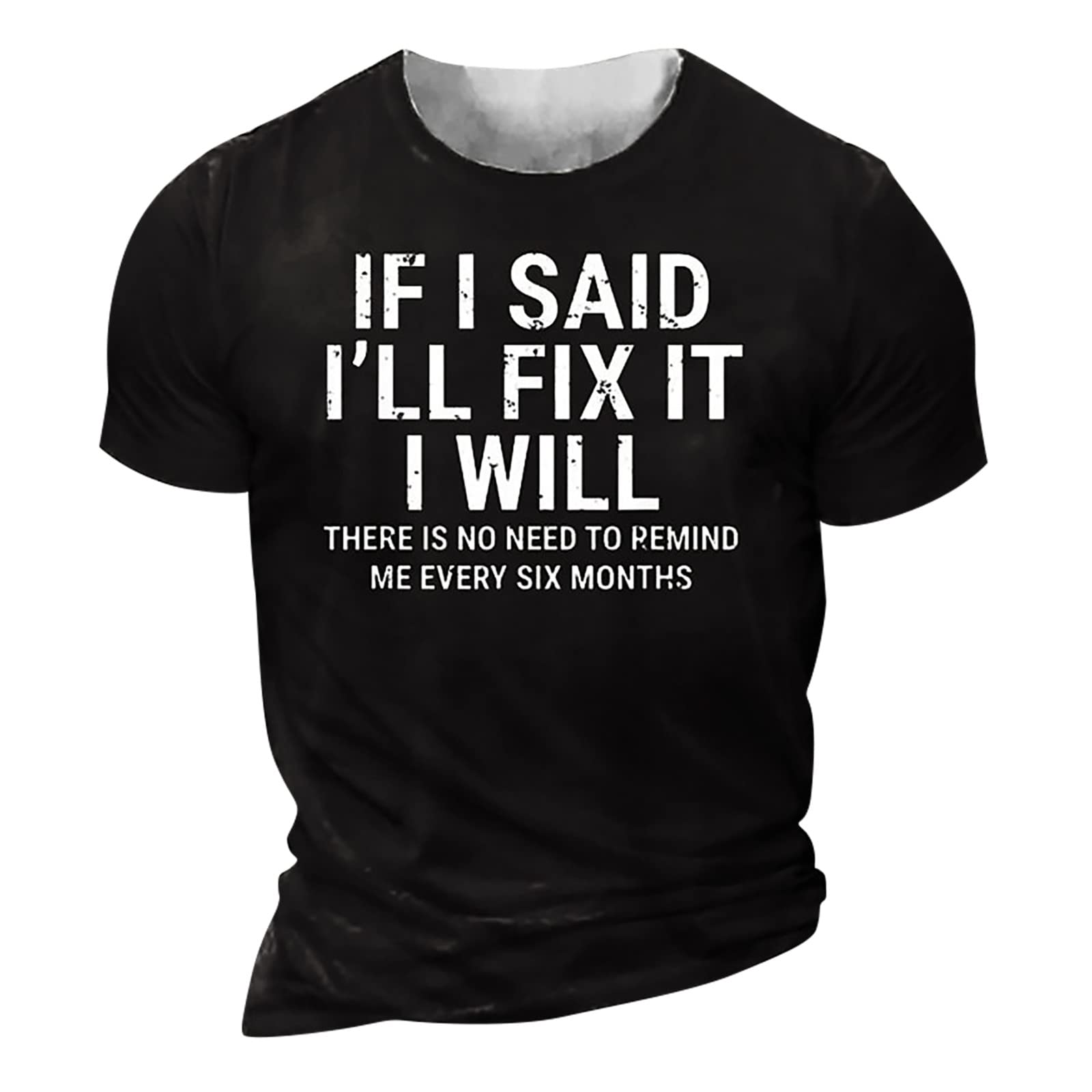 Men's Stretchy Short Sleeve Blouses Graphic and Embroidered Round Neck T Shirts Button Down Printing Tops