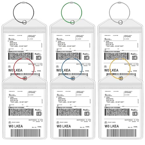 6 Pack Waterproof Golf Luggage Tags