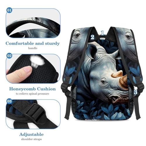 Sac à dos Rhino avec trousse 2 pièces grand format pour les élèves