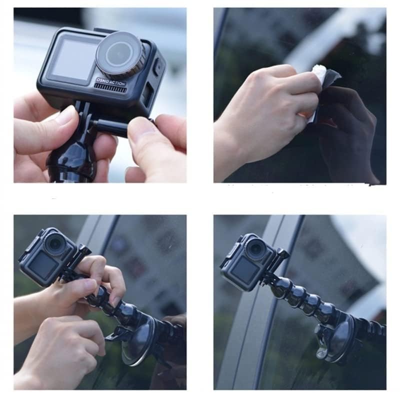 Image of DCZ Universal Phone /Action Camera Mount in Dashboard | Camera Car Windshield Suction Cup Mount | Great for Gopro Hero Xiaomi Yi, Sjcam, Vehicle Video Recorder, All Smartphone